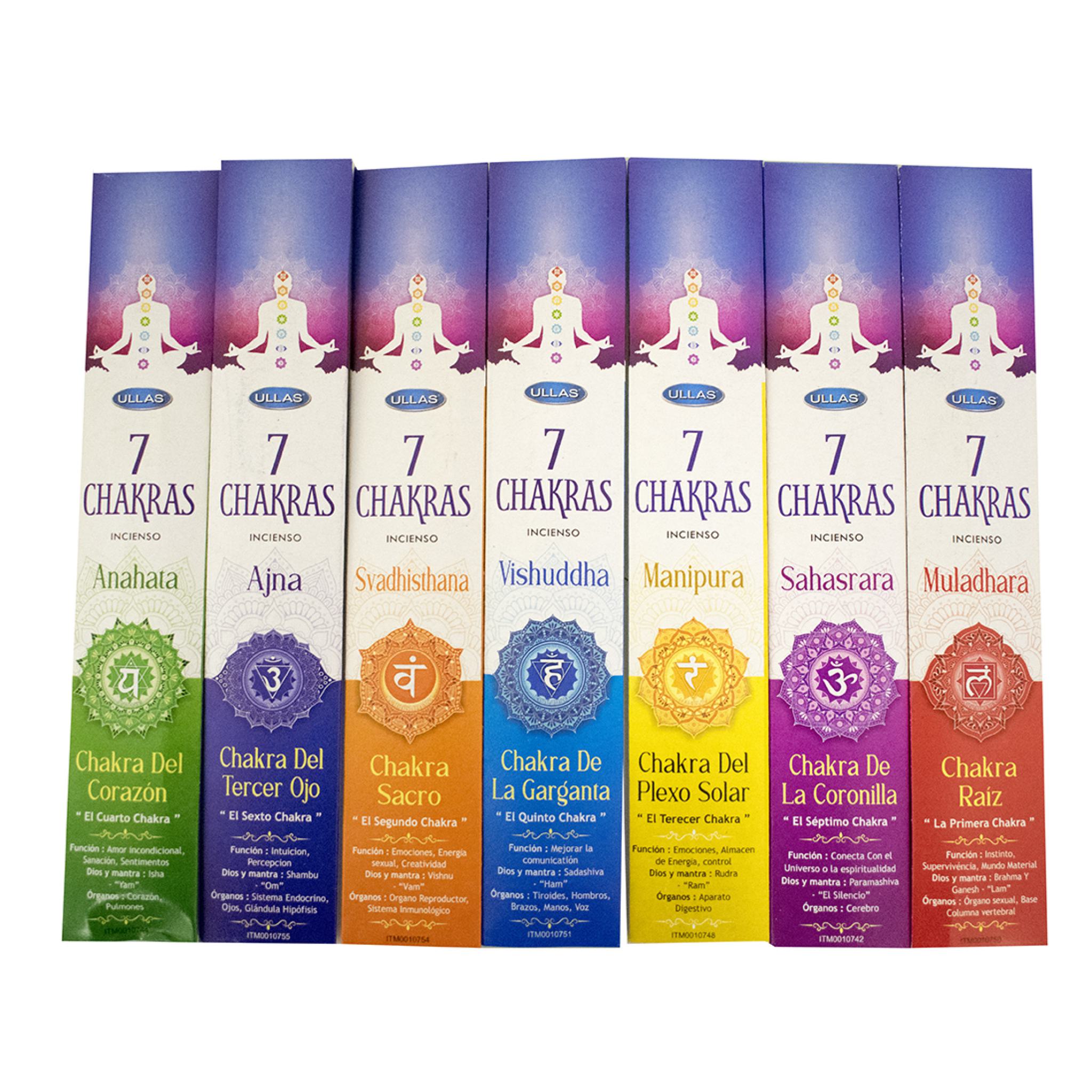 Incienso Ullas Sticks Chakras Buda Azul Inciensos Nag Champa