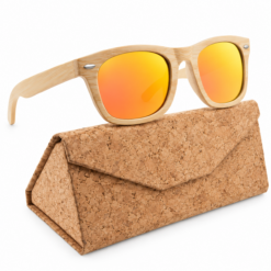 GAFAS CLIP MADERA POLARIZADAS NARANJA-2008