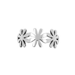 SET 12 ANILLOS DE ACERO - FLORES - Imagen 3