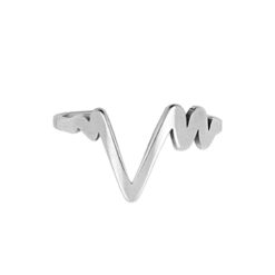 SET 12 ANILLOS DE ACERO - PULSO CARDIACO - Imagen 3