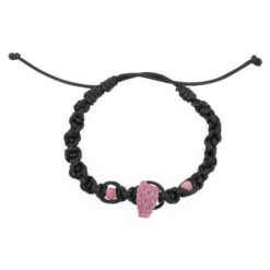 PULSERA MACRAME NEGRO LAVA 2 BOLAS - Imagen 4