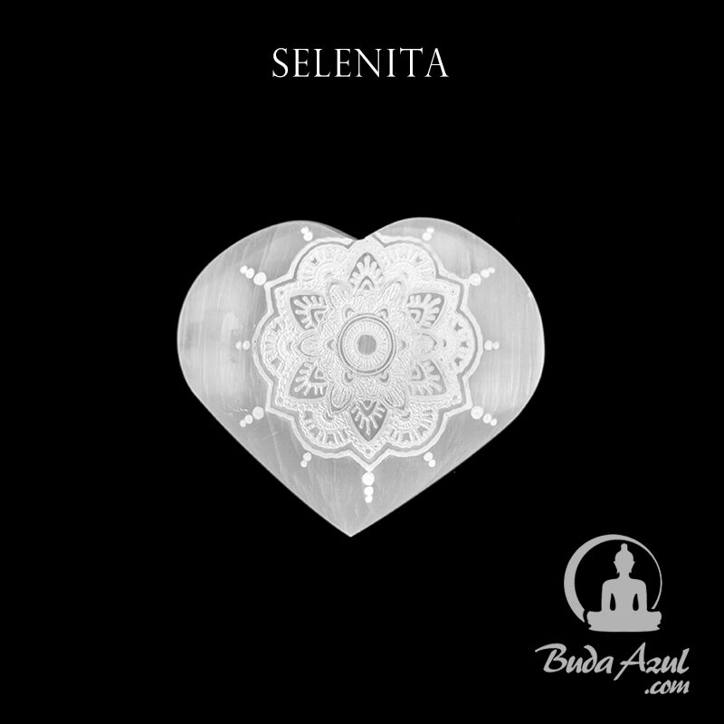 Corazón Mandala Selenita