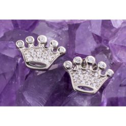 Pendientes Plata de Ley 925 CORONA CIRCONITA REF. 490 - Imagen 3