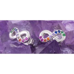 Pendientes Plata de Ley 925 INFINITO CIRCONITAS COLORES REF. 490 - Imagen 3