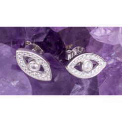 Pendientes Plata de Ley 925 OJOS CIRCONITAS REF. 490 - Imagen 3