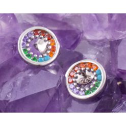 Pendientes Plata de Ley 925 RUEDA CIRCONITAS COLORES REF. 490 - Imagen 3