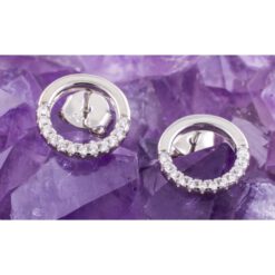Pendientes Plata de Ley 925 RUEDA MEDIA CIRCONITAS REF. 490 - Imagen 3