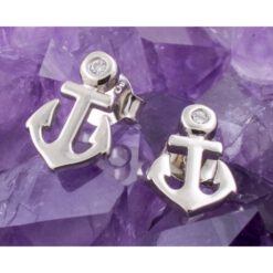 Pendientes Plata de Ley 925 ANCLA CIRCONITA REF. 390 - Imagen 3