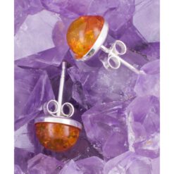 Pendientes Plata de Ley 925 AMBAR REDONDO REF. 390 - Imagen 3
