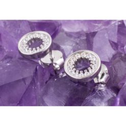 Pendientes Plata de Ley 925 RUEDA PQ. CIRCONITAS REF. 390 - Imagen 3