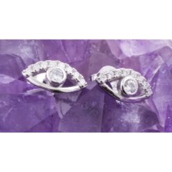 Pendientes Plata de Ley 925 OJO CIRCONITAS REF. 390 - Imagen 3