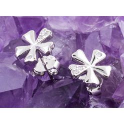 Pendientes Plata de Ley 925 TREBOL HOJAS CIRCONITA REF. 390 - Imagen 3