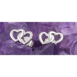 Pendientes Plata de Ley 925 DOS CORAZONES REF. 290 - Imagen 3
