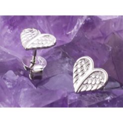 Pendientes Plata de Ley 925 CORAZON ALAS ANGEL REF. 290 - Imagen 3