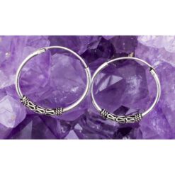 Argollas Plata de Ley 925 20 mm CELTA MOD2  REF. 290 - Imagen 3