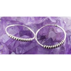 Argollas Plata de Ley 925 20 mm TRENZADO REF. 290 - Imagen 3