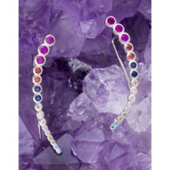 Pendientes Plata de Ley 925 CIRCULOS CIRCONITAS COLORES REF. 890 - Imagen 3