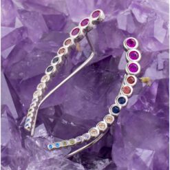 Pendientes Plata de Ley 925 CIRCULOS CIRCONITAS COLORES REF. 890 - Imagen 4