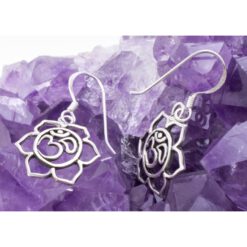 Pendientes Plata de Ley 925 FLOR DE LOTO OM REF. 590 - Imagen 3