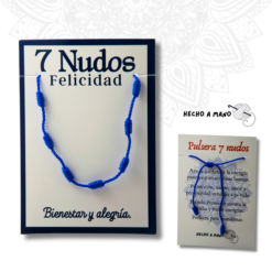 PULSERA 7 NUDOS AZUL