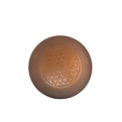 CUENCO 5 METALES GRANDE COLOR OCRE DISEÑO FLOR DE LA VIDA - Imagen 3