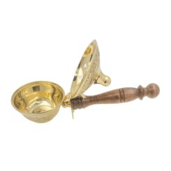 QUEMADOR METAL DORADO MANGO MADERA CB-0114 - Imagen 4