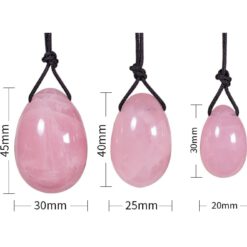 HUEVOS YONI MINERAL CUARZO ROSA - Imagen 3