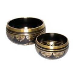 CUENCO TIBETANO BRONCE FLOR DE LA VIDA GRANDE REF 3390 - Imagen 5