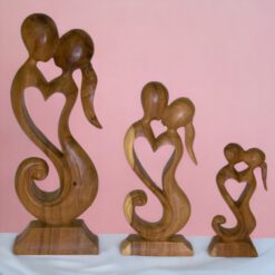 FIGURA MADERA ABSTRACTA CORAZÓN 20CM REF 590-12 - Imagen 4
