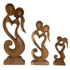 FIGURA MADERA ABSTRACTA CORAZÓN 20CM REF 590-12 - Imagen 3
