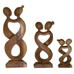 FIGURA MADERA ABSTRACTA ENTRELAZADAS 20CM REF 590-9 - Imagen 3