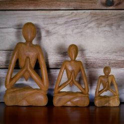 FIGURA MADERA ABSTRACTA NAMASTE 30 CM REF 790-22 - Imagen 3