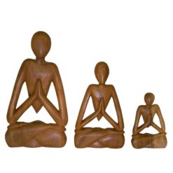 FIGURA MADERA ABSTRACTA NAMASTE 30 CM REF 790-22 - Imagen 4