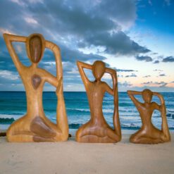 FIGURA MADERA ABSTRACTA YOGA 30CM REF 790-19 - Imagen 4