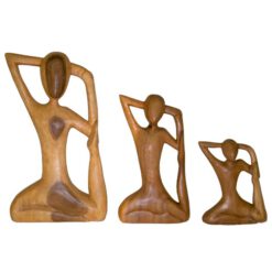 FIGURA MADERA ABSTRACTA YOGA 30CM REF 790-19 - Imagen 3