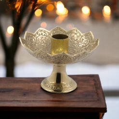 QUEMADOR PALO SANTO VELAS BRONCE LABRADO REF 1090 - Imagen 3