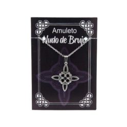 Colgante Nudo de Brujas en Acero Plateado con Circonita Negra - REF 290 Mod 18 - Imagen 4