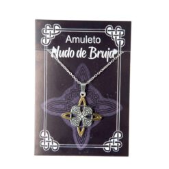 Colgante Acero Nudo de Bruja - Puntas doradas REF 290 Mod. 04 - Imagen 4