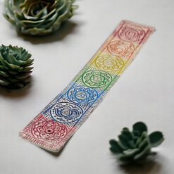 QUEMADOR INCIENSO METAL LABRADO 7 CHAKRAS 23X4CM - Imagen 3