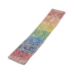 QUEMADOR INCIENSO METAL LABRADO 7 CHAKRAS 23X4CM - Imagen 4