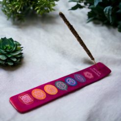 Quemador incienso tablilla madera 7 chakras - REF 065 MOD. 06 FUCSIA - Imagen 3