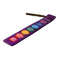 Quemador incienso tablilla madera 7 chakras - REF 065 MOD. 05 LILA - Imagen 4