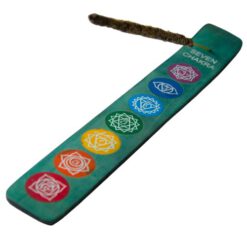 Quemador incienso tablilla madera 7 chakras - REF 065 MOD. 02 TURQUESA - Imagen 4