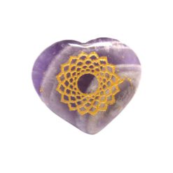 SET CORAZON MINERAL 7 CHAKRAS GRABADO REF 890 - Imagen 11