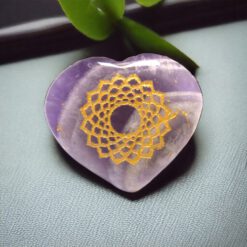 SET CORAZON MINERAL 7 CHAKRAS GRABADO REF 890 - Imagen 12