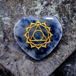 SET CORAZON MINERAL 7 CHAKRAS GRABADO REF 890 - Imagen 14