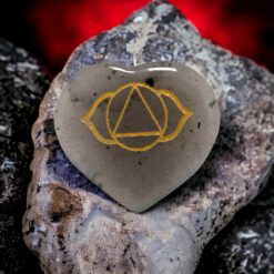 SET CORAZON MINERAL 7 CHAKRAS GRABADO REF 890 - Imagen 16
