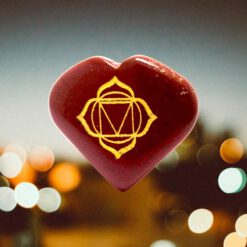 SET CORAZON MINERAL 7 CHAKRAS GRABADO REF 890 - Imagen 4