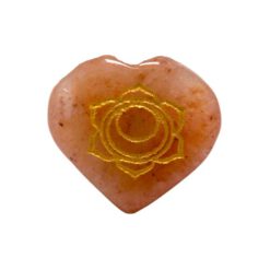 SET CORAZON MINERAL 7 CHAKRAS GRABADO REF 890 - Imagen 5