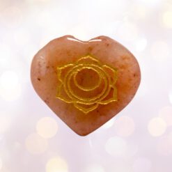 SET CORAZON MINERAL 7 CHAKRAS GRABADO REF 890 - Imagen 6